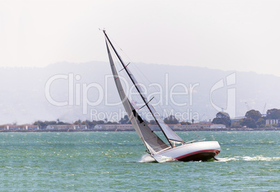 Sailing boat in the San Francisco bay