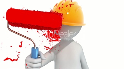 worker paints the screen