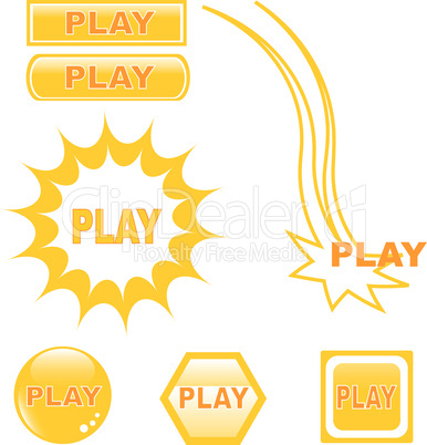 button PLAY glossy web icons