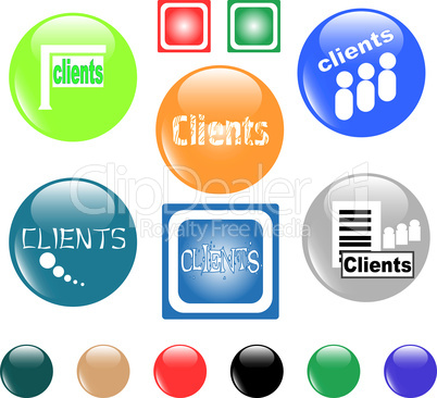 button clients colored icon