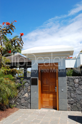 Entrance to the area of luxury villa, Tenerife island, Spain