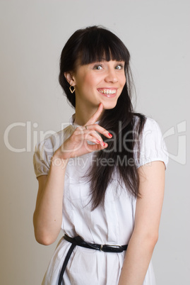 Beautiful girl in white