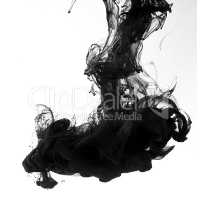 Smoke liquid ink in water