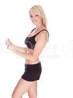 fitness blonde woman