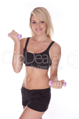 fitness blonde woman