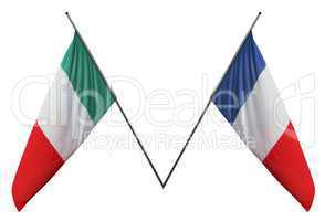 French and Italian flags