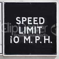 Speed limit sign