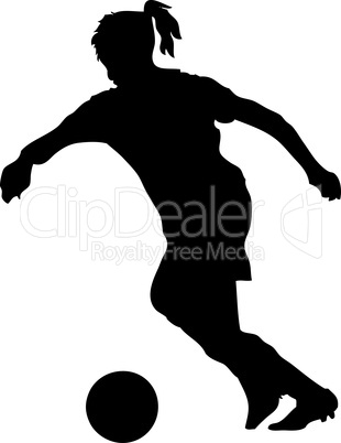 Silhouette Fußballspielerin