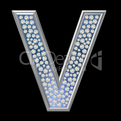 Diamant Buchstabe V