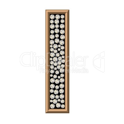 Diamant Buchstabe I Diamant Buchstabe I