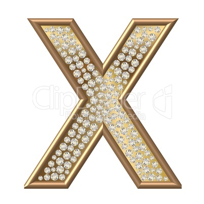 Diamant Buchstabe X