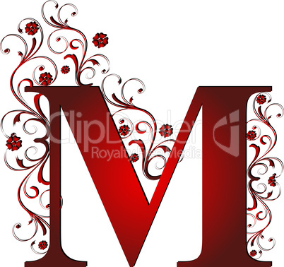 Großbuchstabe M rot