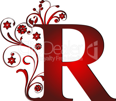 Großbuchstabe R rot