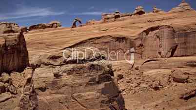 (1265P) Iconic Delicate Arch Sunset Timelapse. Arches National Park Moab Utah