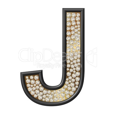 Diamant Buchstabe J