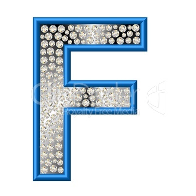 Diamant Buchstabe F