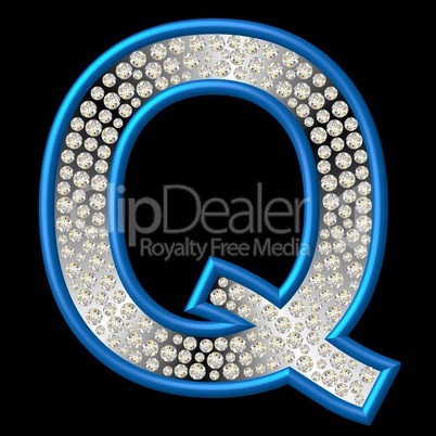 Diamant Buchstabe Q