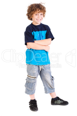 Kid posing with arms crossed