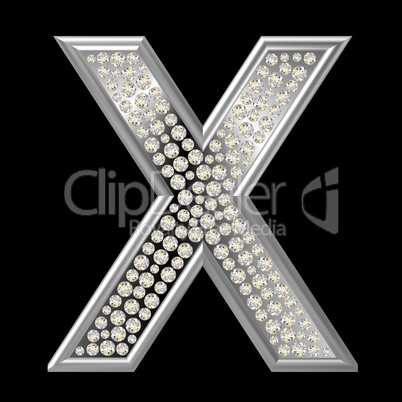 Diamant Buchstabe X