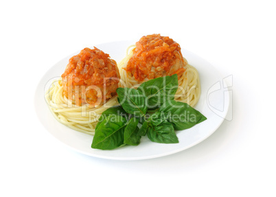 Meatballs with spaghetti