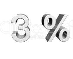 3 Prozent