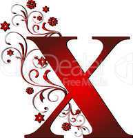Großbuchstabe X rot