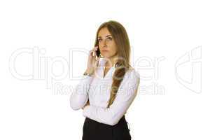 Attractive business woman talking on the phone