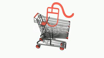 Shopping Cart and mouse.retail,buy,cart,design,shop,basket,sale,customer,discount,