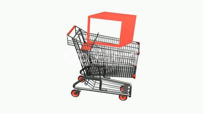 Shopping Cart and boxes.retail,buy,cart,design,shop,basket,sale,discount,supermarket,market,