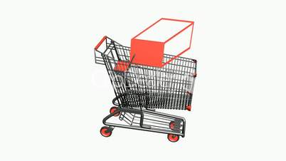 Shopping Cart and boxes.retail,buy,cart,design,shop,basket,sale,discount,supermarket,market,