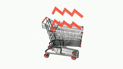 Shopping Cart and trends.retail,buy,cart,shop,basket,sale,customer,supermarket,market,