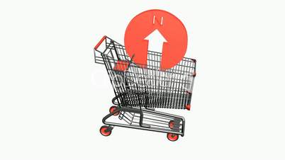 Shopping Cart and Compass South.retail,buy,cart,shop,basket,sale,discount,supermarket,