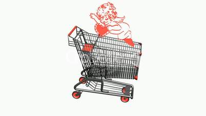 Shopping Cart and Angel.retail,buy,cart,shop,basket,sale,customer,discount,supermarket,market,