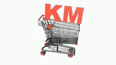 Shopping Cart with KM Convertible Marka money.retail,buy,cart,shop,basket,sale,discount,supermarket,