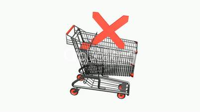 Shopping Cart and crosses icon.retail,buy,isolated,cart,design,shop,