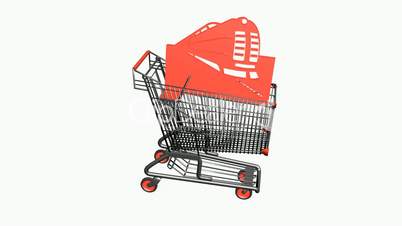 Shopping cart and train.retail,buy,cart,shop,basket,sale,customer,supermarket,