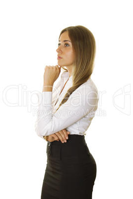 Close-up of a confident young businesswoman