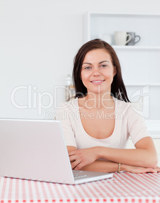 Young woman with a laptop