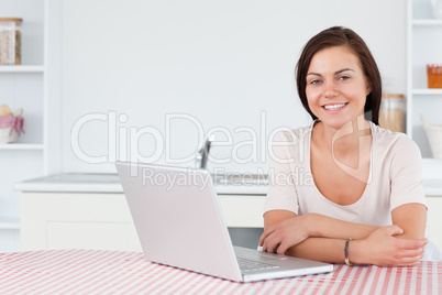 Cute woman with a laptop