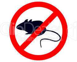 Verbotsschild für Mäuse