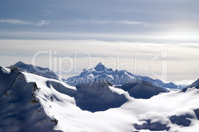 Caucasus Mountains. View from Elbrus.