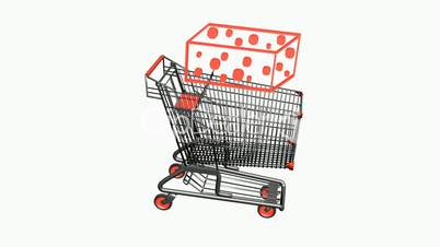 Shopping Cart and Gift boxes.retail,buy,cart,design,shop,basket,sale,discount,supermarket,market,