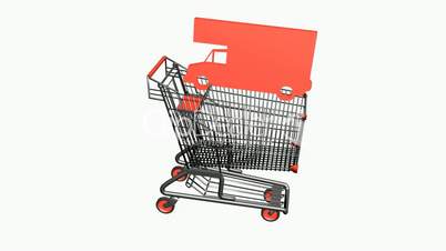 Shopping Cart and RV car.retail,buy,cart,shop,basket,sale,supermarket,market,