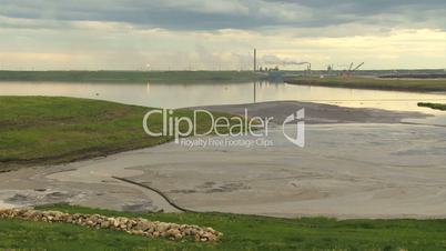 Oil Sands processing plant and tailing pond