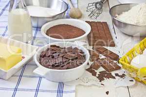 Zutaten für Schokoladenmuffins