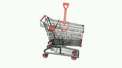 Shopping Cart and Shovel.retail,buy,cart,shop,basket,sale,customer,supermarket,market,