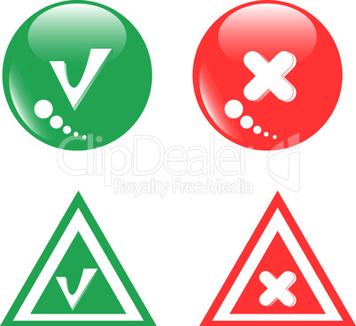 button green accept and red reject