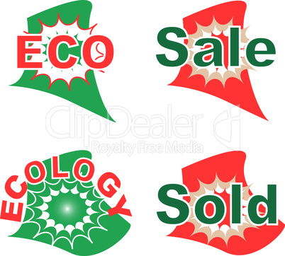 label eco and sale set
