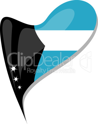 bahamas flag button heart shape. vector