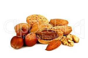 Almonds, walnuts and hazelnuts.